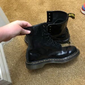 Shiny Doc Marten boots